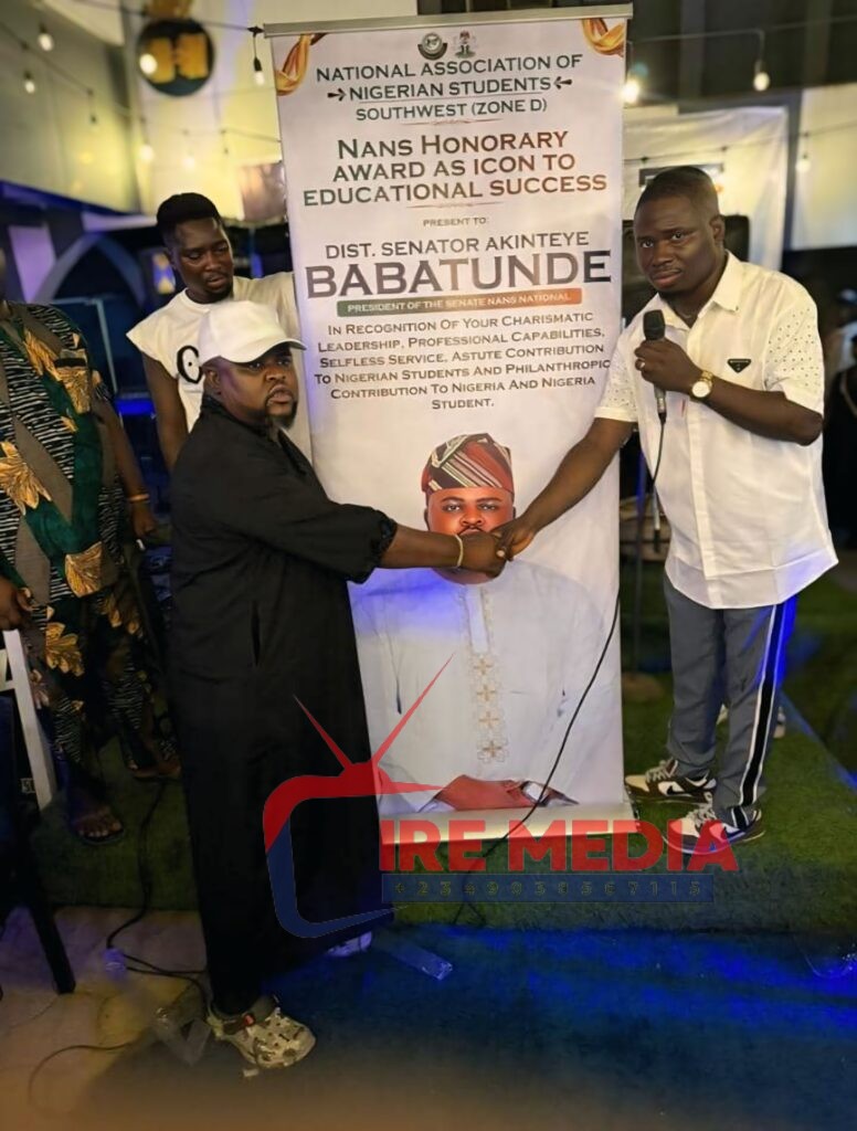 NANS Southwest (Zone D) Honors Dist. Senator Akinteye Babatunde (BABTEE)